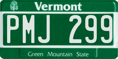 VT license plate PMJ299