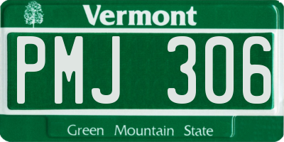 VT license plate PMJ306