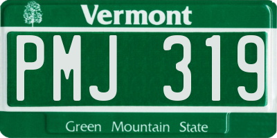 VT license plate PMJ319