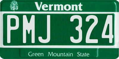 VT license plate PMJ324