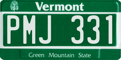 VT license plate PMJ331
