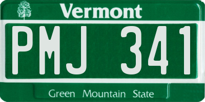 VT license plate PMJ341