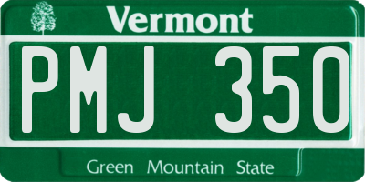 VT license plate PMJ350