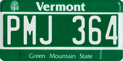 VT license plate PMJ364