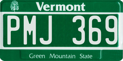 VT license plate PMJ369