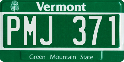 VT license plate PMJ371