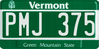 VT license plate PMJ375