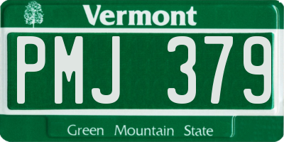 VT license plate PMJ379