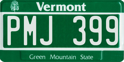 VT license plate PMJ399
