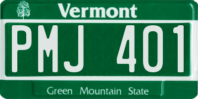 VT license plate PMJ401