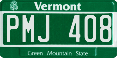 VT license plate PMJ408