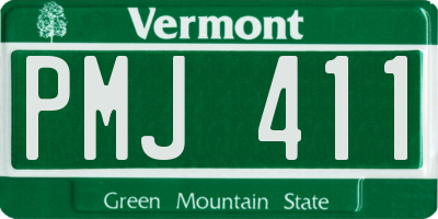 VT license plate PMJ411