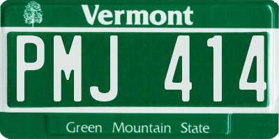 VT license plate PMJ414