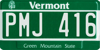 VT license plate PMJ416