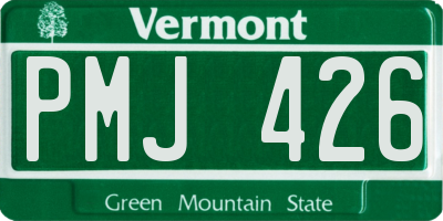 VT license plate PMJ426