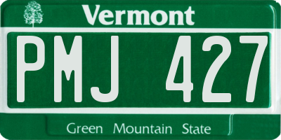 VT license plate PMJ427