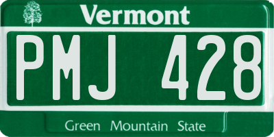 VT license plate PMJ428