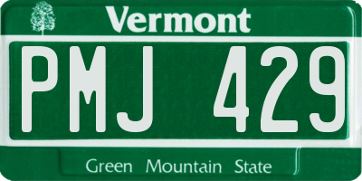 VT license plate PMJ429