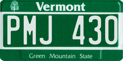 VT license plate PMJ430