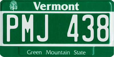 VT license plate PMJ438
