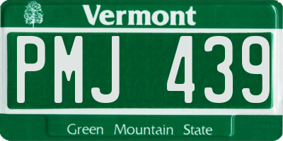 VT license plate PMJ439