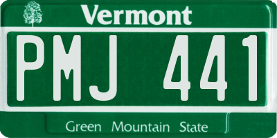 VT license plate PMJ441