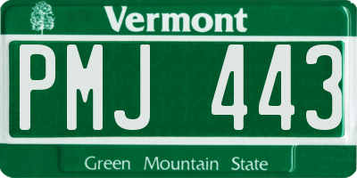 VT license plate PMJ443