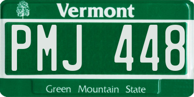 VT license plate PMJ448