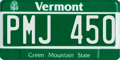 VT license plate PMJ450