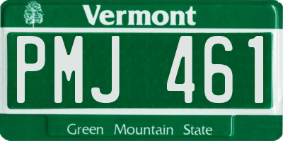 VT license plate PMJ461