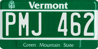 VT license plate PMJ462