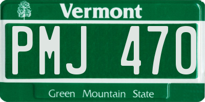 VT license plate PMJ470