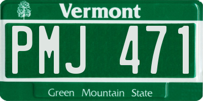 VT license plate PMJ471