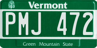VT license plate PMJ472