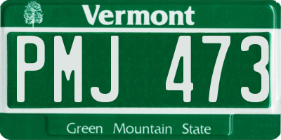 VT license plate PMJ473