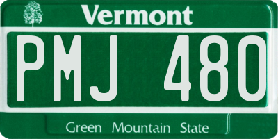 VT license plate PMJ480