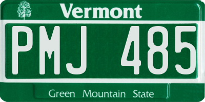 VT license plate PMJ485