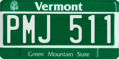 VT license plate PMJ511