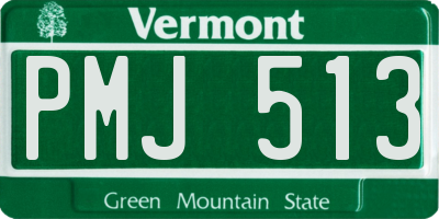 VT license plate PMJ513