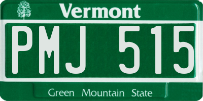 VT license plate PMJ515