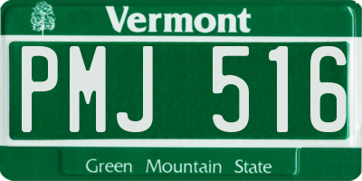 VT license plate PMJ516