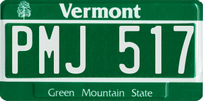 VT license plate PMJ517