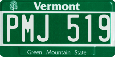 VT license plate PMJ519