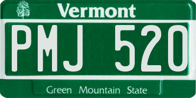 VT license plate PMJ520