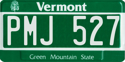 VT license plate PMJ527