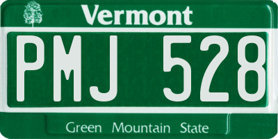 VT license plate PMJ528