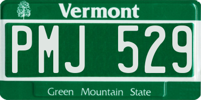 VT license plate PMJ529