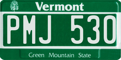 VT license plate PMJ530