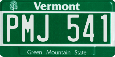 VT license plate PMJ541