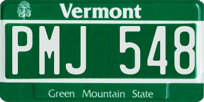 VT license plate PMJ548